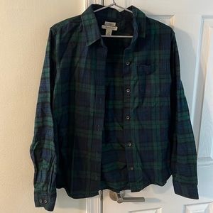 LL Bean Plaid Flannel Shirt